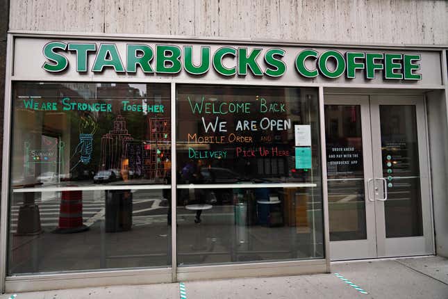 Image for article titled Starbucks Bans, Then Quickly Reverses Ban on Employees Wearing &#39;Black Lives Matter&#39; Attire