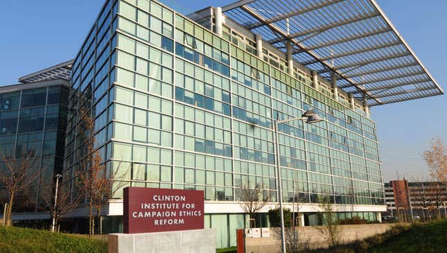 Image for article titled DNC Unveils Clinton Institute For Campaign Ethics Reform In Response To Corruption Allegations