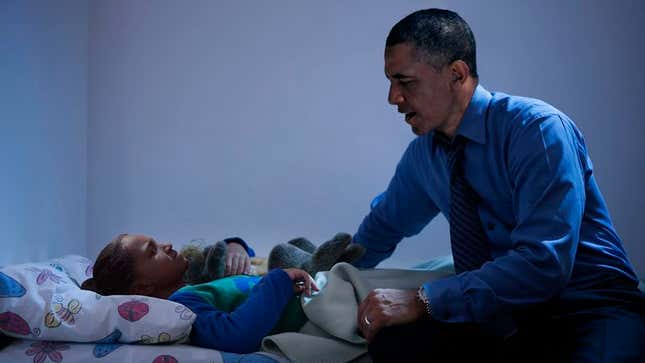 Image for article titled 'Syrians' Lives Are Worthless,' Obama Tells Daughters Before Kissing Them Goodnight