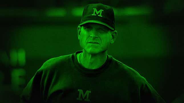 Image for article titled Documentary Crew’s Night Vision Camera Captures Inquisitive Jim Harbaugh Poking Lens