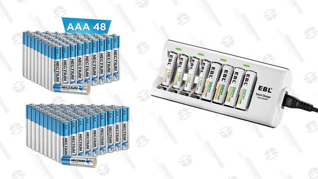 NECTIUM AAA Batteries | $12 | Amazon | Promo code XZ3G49EU
NECTIUM AA Batteries| $16 | Amazon | Promo code 6UQXJTHP
EBL Charger with AA & AAA Batteries | $20