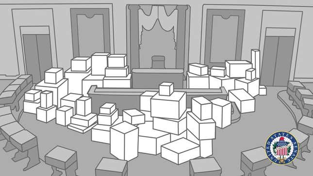 Image for article titled Officials Unveil Plan To Convert Underused Senate Chamber Into Storage Facility