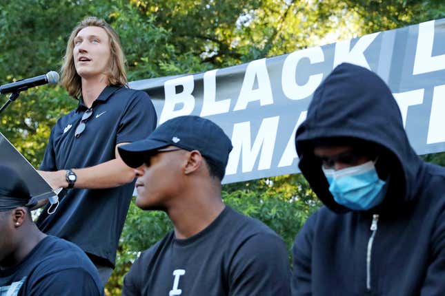 Is Clemson QB Trevor Lawrence ready for the edge rushers who come after him for supporting Black lives?