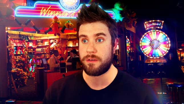 Image for article titled Man Entering Fog Of Insanity Asked If This His First Time At Dave & Buster’s