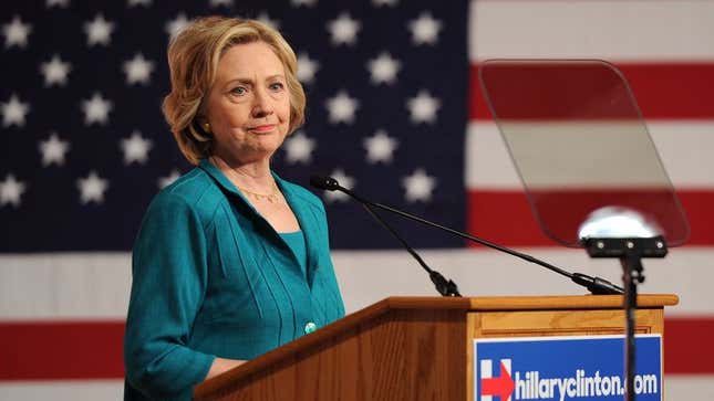 Image for article titled Hillary Clinton Issues Single-Word Victory Speech Following Super Tuesday Results
