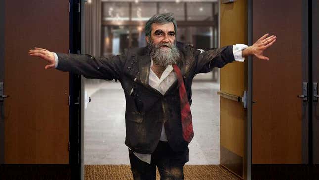 Image for article titled Dirty, Bearded Vince Foster Bursts Through Doors Of Clinton Fundraiser
