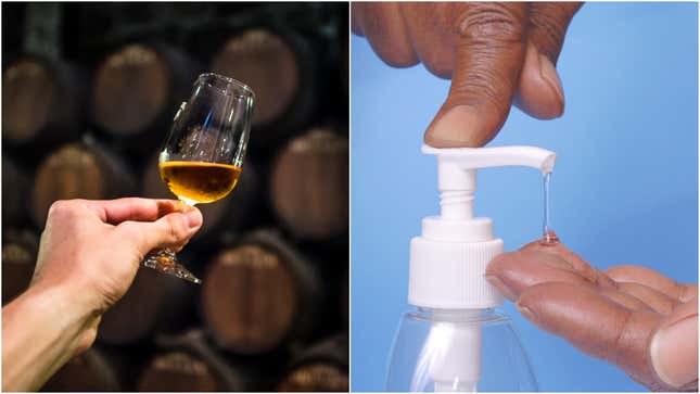 Image for article titled A master list of all the booze companies making hand sanitizer