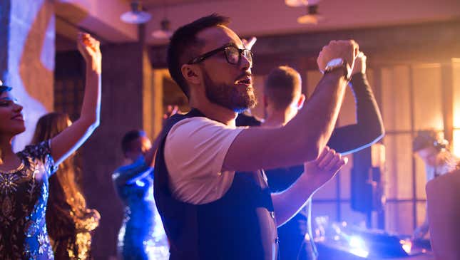 Image for article titled Music Compels Weak Man To Dance
