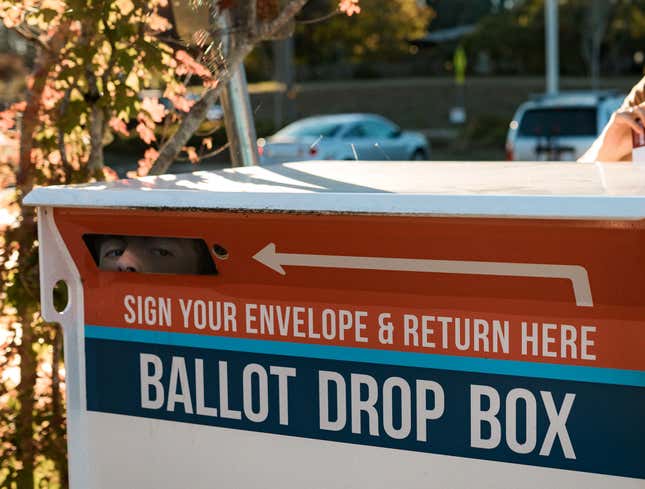 Image for article titled ‘Not So Fast,’ Says Poll Watcher&#39;s Voice Echoing From Inside Ballot Box