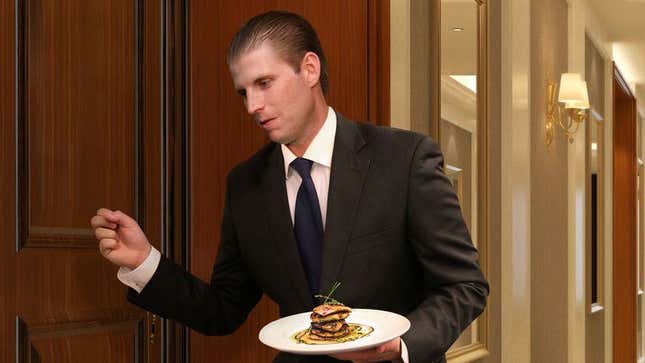 Image for article titled Eric Trump Leaves Plate Of Seared Foie Gras Outside Bedroom Door Of Despondent Donald Trump Jr.