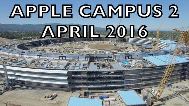 New Drone Footage Shows the Progress of Apple's Pile of Mud