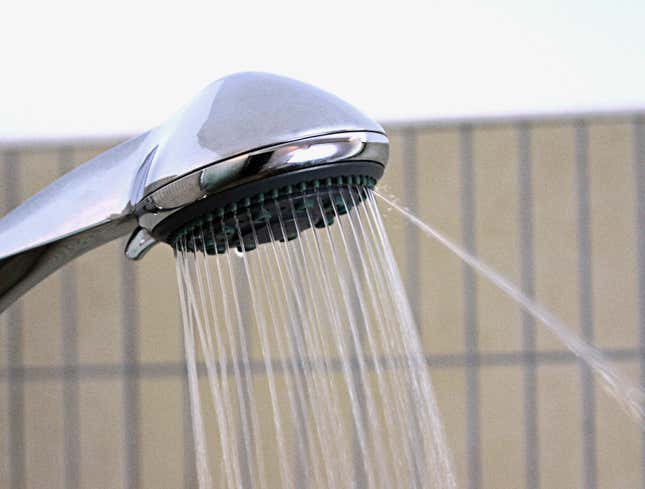 Image for article titled Showerhead Self-Conscious About Single Jet That Sprays Sideways