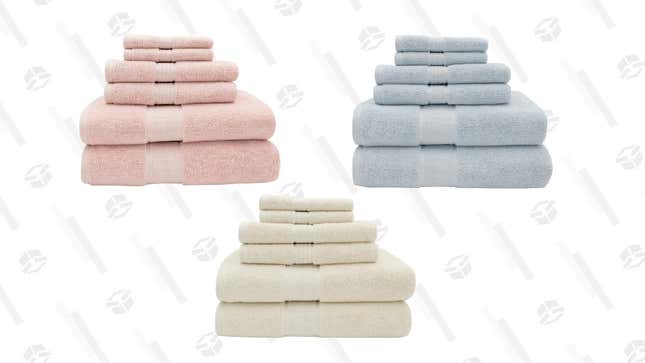 

6-Piece Bibb Linen Cotton Towel Set | $27 | SideDeal 