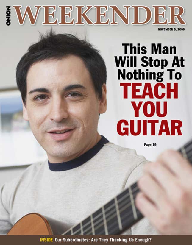 Image for article titled This Man Will Stop At Nothing To Teach You Guitar