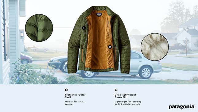 Image for article titled Patagonia Introduces New High-Performance Jacket Specially Designed To Protect Wearer On Walk Between Front Door And Car
