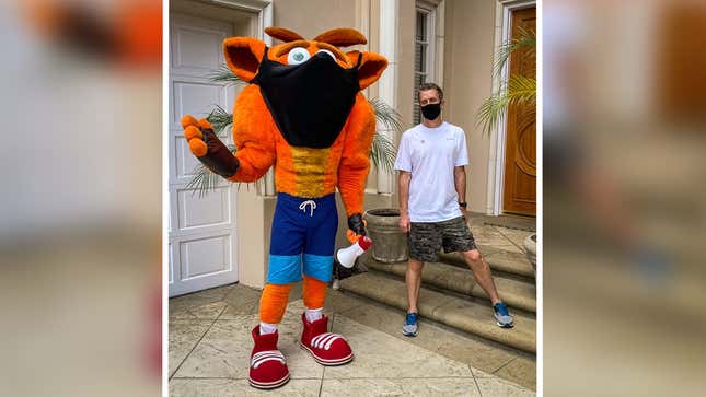 Image for article titled 10 Questions I Have About This Weird Crash Bandicoot Mascot Photo