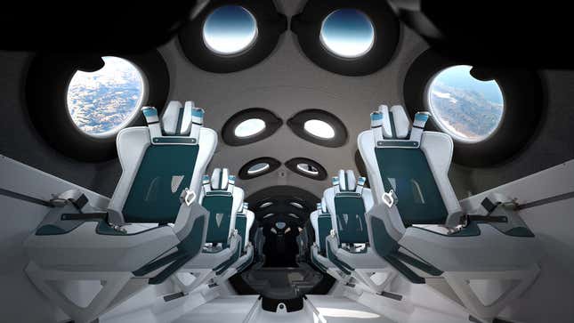 Imagen para el artículo titulado Virgin Galactic muestra el interior de la nave con la que llevará turistas al espacio