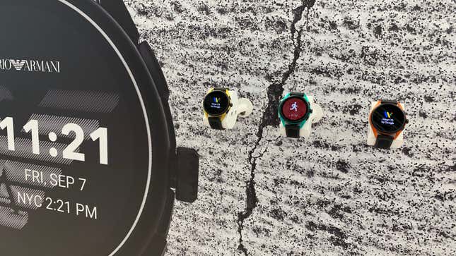 Run in your Armani watch.