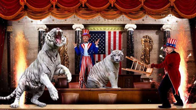 Image for article titled 4 Senators Mauled During Congressional Tiger Show