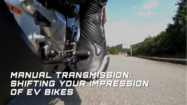 Imagen para el artículo titulado La nueva moto eléctrica de Kawasaki tiene una caja de cambios manual