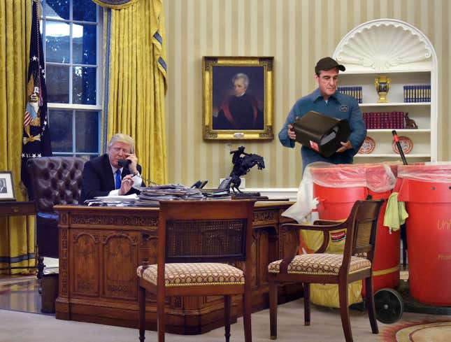 Image for article titled Robert Mueller Begins Thirteenth Day Undercover As White House Janitor