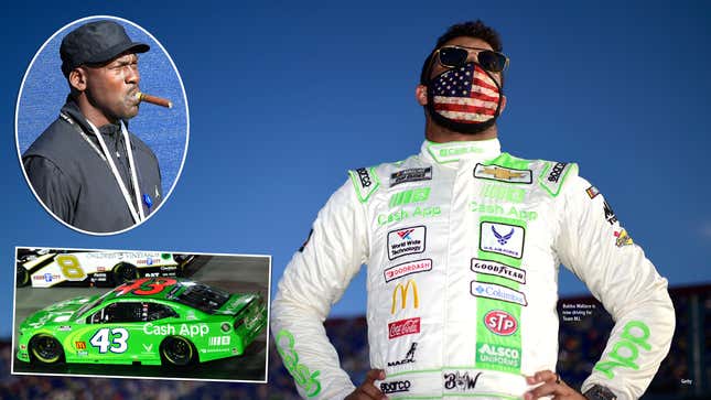 Image for article titled Michael Jordan is starting a NASCAR team for one reason: Bubba Wallace