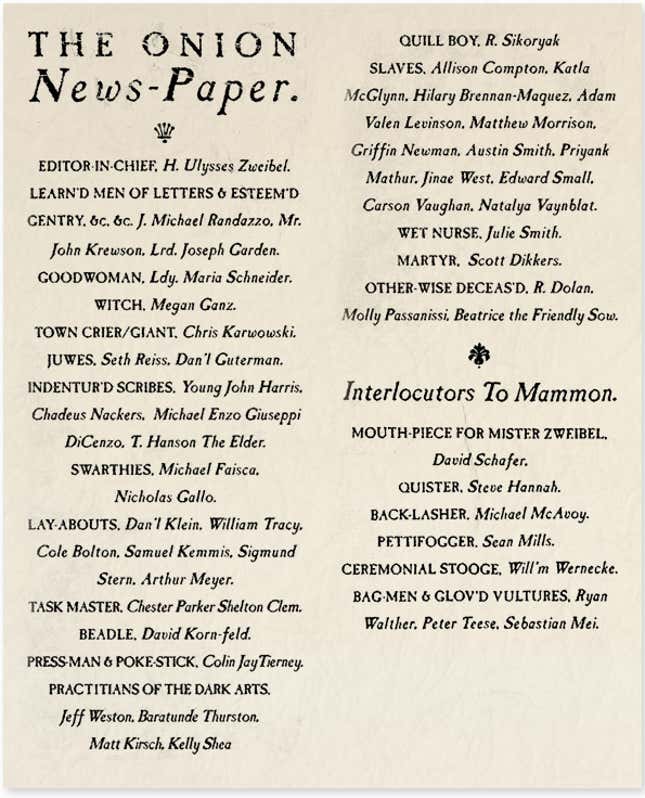 Image for article titled Historical Archives: Masthead