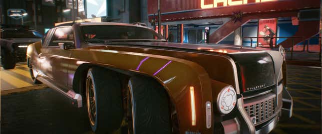 Imagen para el artículo titulado Cyberpunk 2077 tiene algunos diseños de autos realmente alucinantes