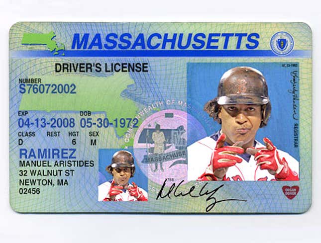 Image for article titled Manny Being Manny During Massachusetts State Driver&#39;s License Photo