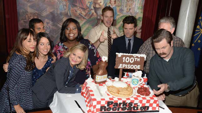 The Parks And Recreation cast in 2013