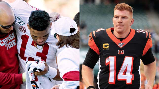 Image for article titled Bengals Assure Injury Prone Tua Tagovailoa He Can Have Any Of Andy Dalton&#39;s Organs
