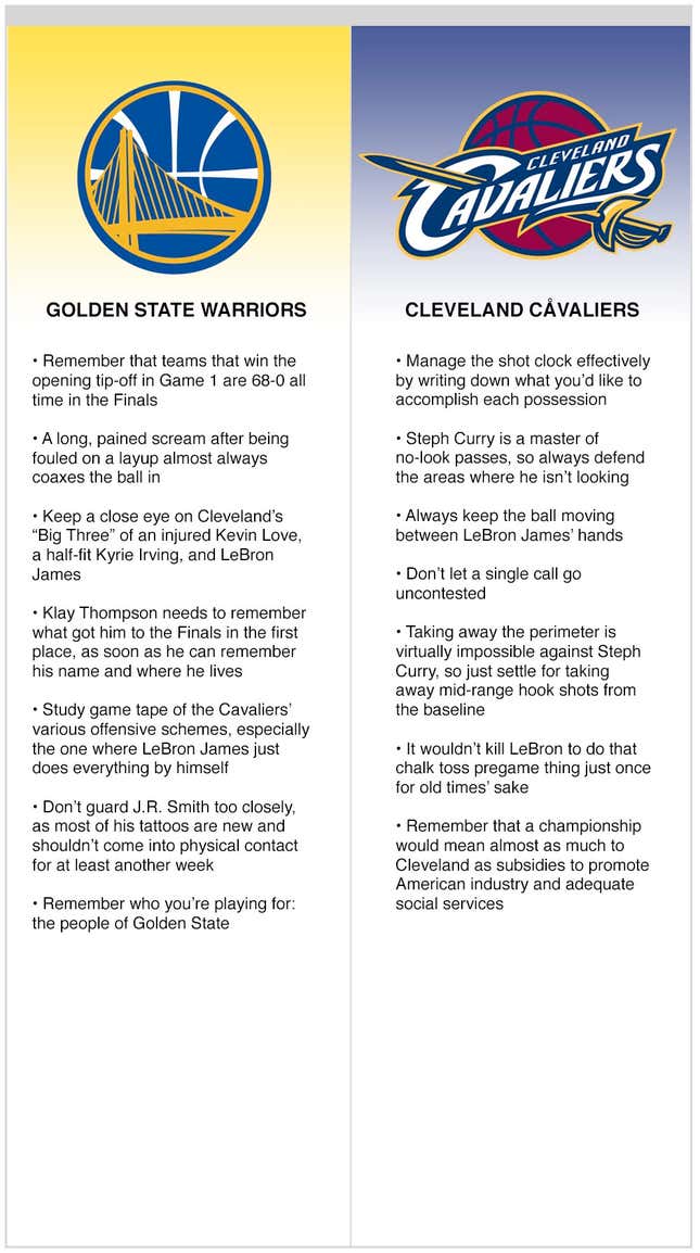 Image for article titled Keys To The Matchup: Warriors vs. Cavaliers