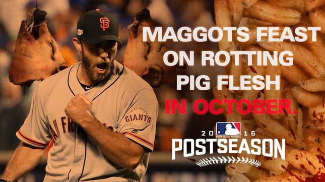 Image for article titled Disturbing MLB Postseason Commercial Claims October Is When The Maggots Feast On Rotting Pig Flesh