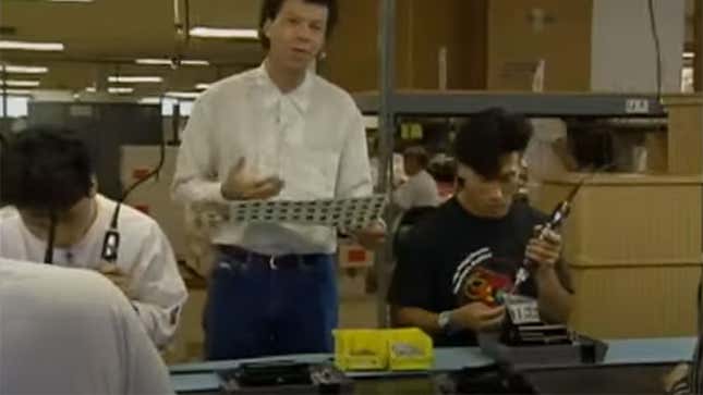 Image for article titled Lost Video Takes Us Inside Nintendo In 1990, Shows NES Consoles Being Made