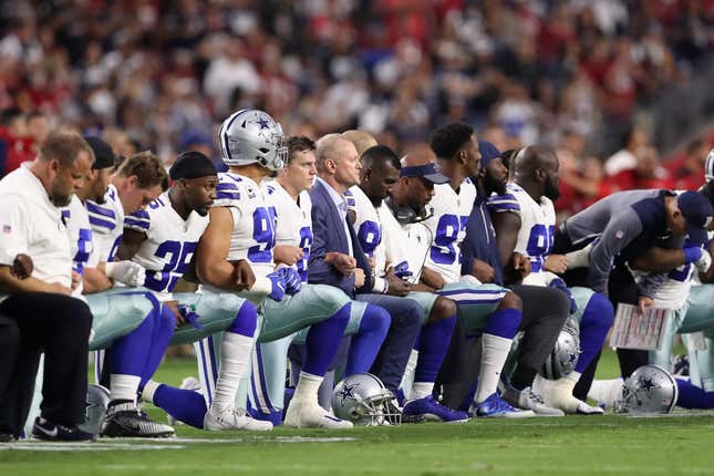 Image for article titled Dak Prescott Hopes Jerry Jones Doesn&#39;t Treat Cowboys Players Like Runaway Slaves When They Inevitably Protest the National Anthem