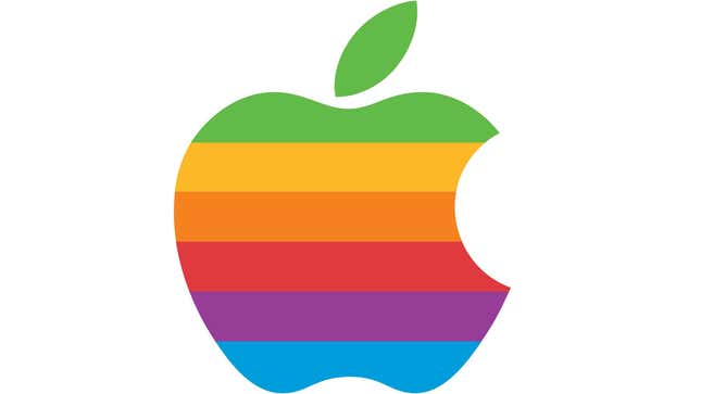 Apple’s logo from 1977 to 1999.