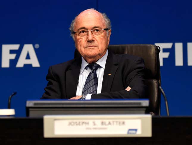Image for article titled FIFA Retires Sepp Blatter’s Routing Number
