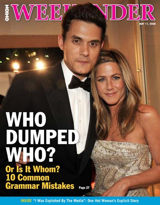 Image for article titled Who Dumped Who? Or Is It Whom? 10 Common Grammar Mistakes