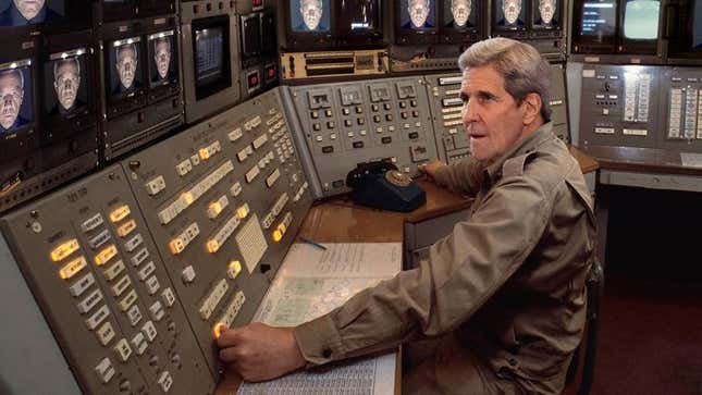 Image for article titled John Kerry Scrambles To Stop Bunker’s Self-Destruct Sequence As Russian Oligarch Taunts Him From Bank Of Monitors