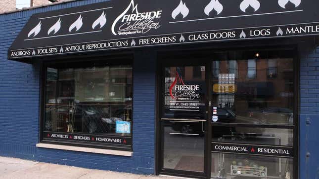 Image for article titled Custom Fireplace Store Totally Jumps Gentrification Gun
