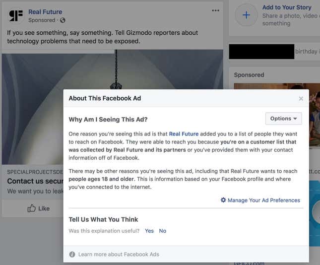 What Facebook told Alan Mislove about the ad I targeted at his office landline number