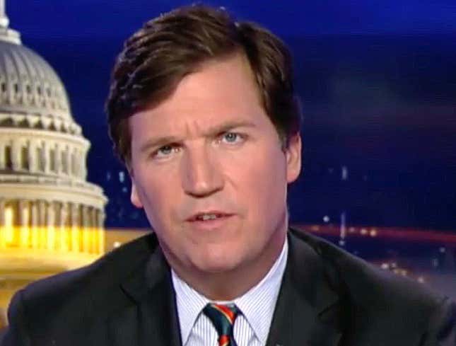 Image for article titled Tucker Carlson Insists Every White Supremacist In America Could Fit In Stadium But That Tickets To TuckerCon Won’t Last