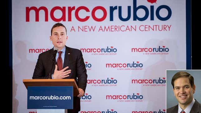 Rubio ’16 officials thanked former candidate Marco Rubio (inset) for his service, but say they’re excited to bring a new voice on board as they look ahead to a critical stretch of primary season.