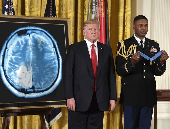 Image for article titled Trump Bestows Medal Of Honor On John McCain’s Tumor
