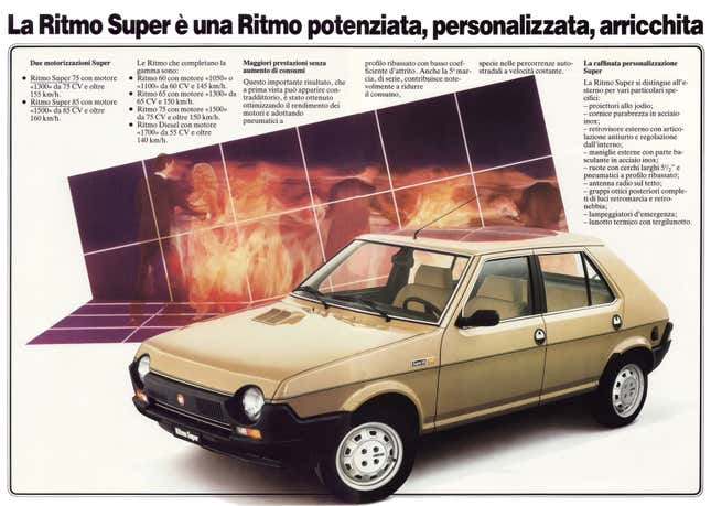Image for article titled The Fiat Ritmo Was The Best-Looking Cheap Hatchback Of The Late 1970s. Fight Me