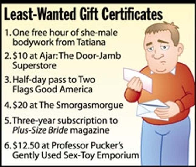 Image for article titled Least-Wanted Gift Certificates