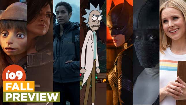 From left: The Dark Crystal: Age of Resistance, The Mandalorian, The Expanse, Rick and Morty, Batwoman, Watchmen, and The Good Place. 