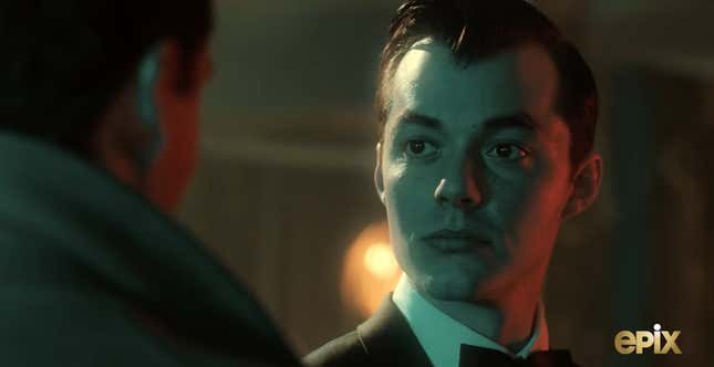 Jack Bannon as a dapper young Alfred in Pennyworth.