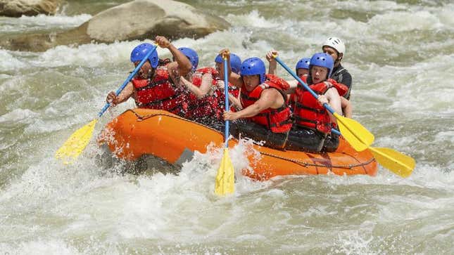 Image for article titled Whitewater Rafting Trip In Which Friend Drowned Still Pretty Fun