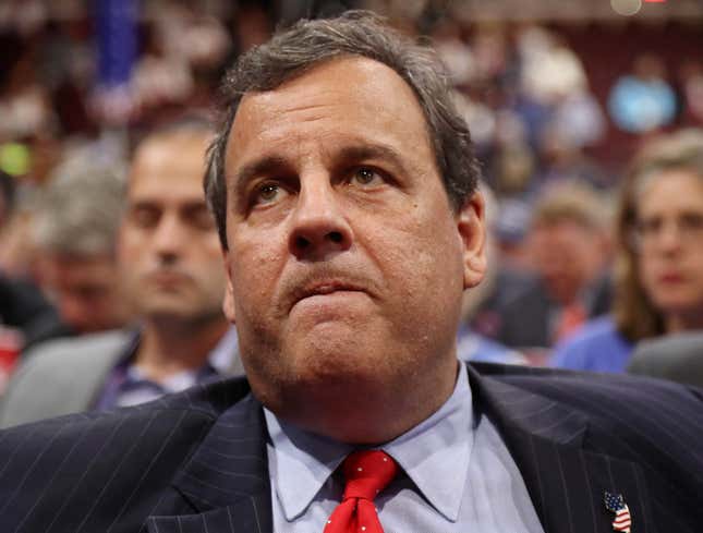 Image for article titled Chris Christie Emits Loud Sob As Paul Ryan Asks Crowd Whether They Worse Off Now Than They Were 4 Years Ago